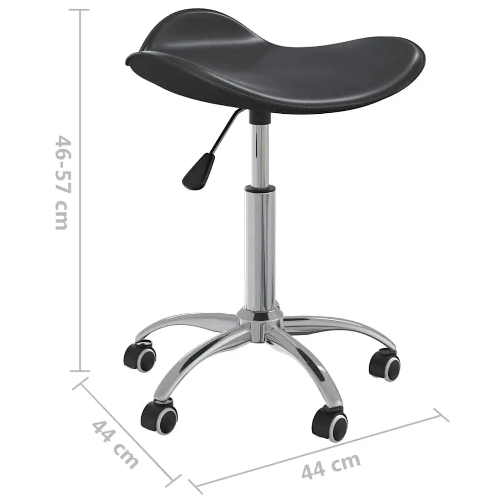 Swivel Office Chair Black Faux Leather 360 Degree Mobility Adjustable Height