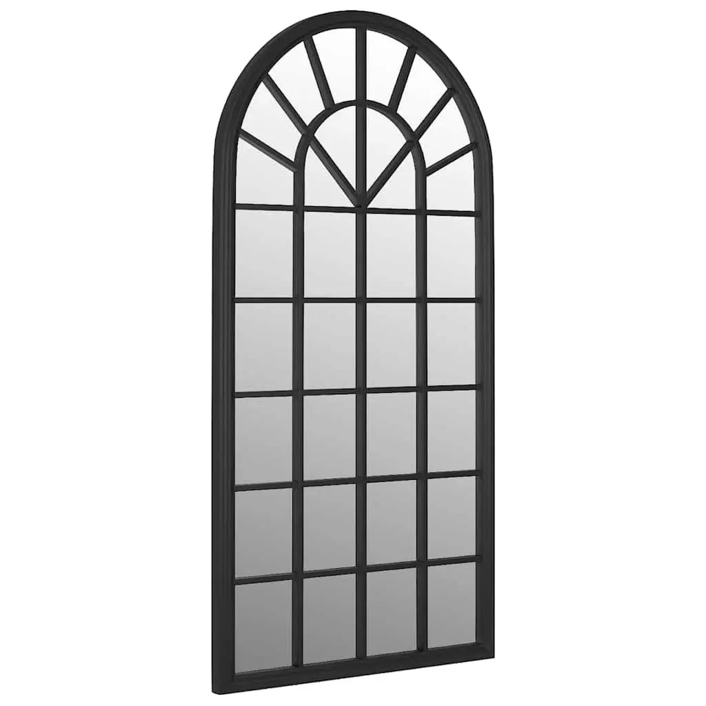Iron Mirror Black 90x45 cm Wall Mounted Decorative Accent Home Decor