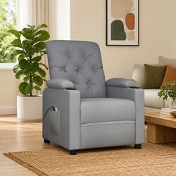 Electric Recliner Lift Function Massage Chair in Grey