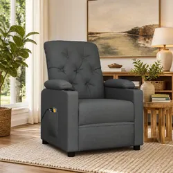 Compact and Efficient Grey Electric Massage Chair
