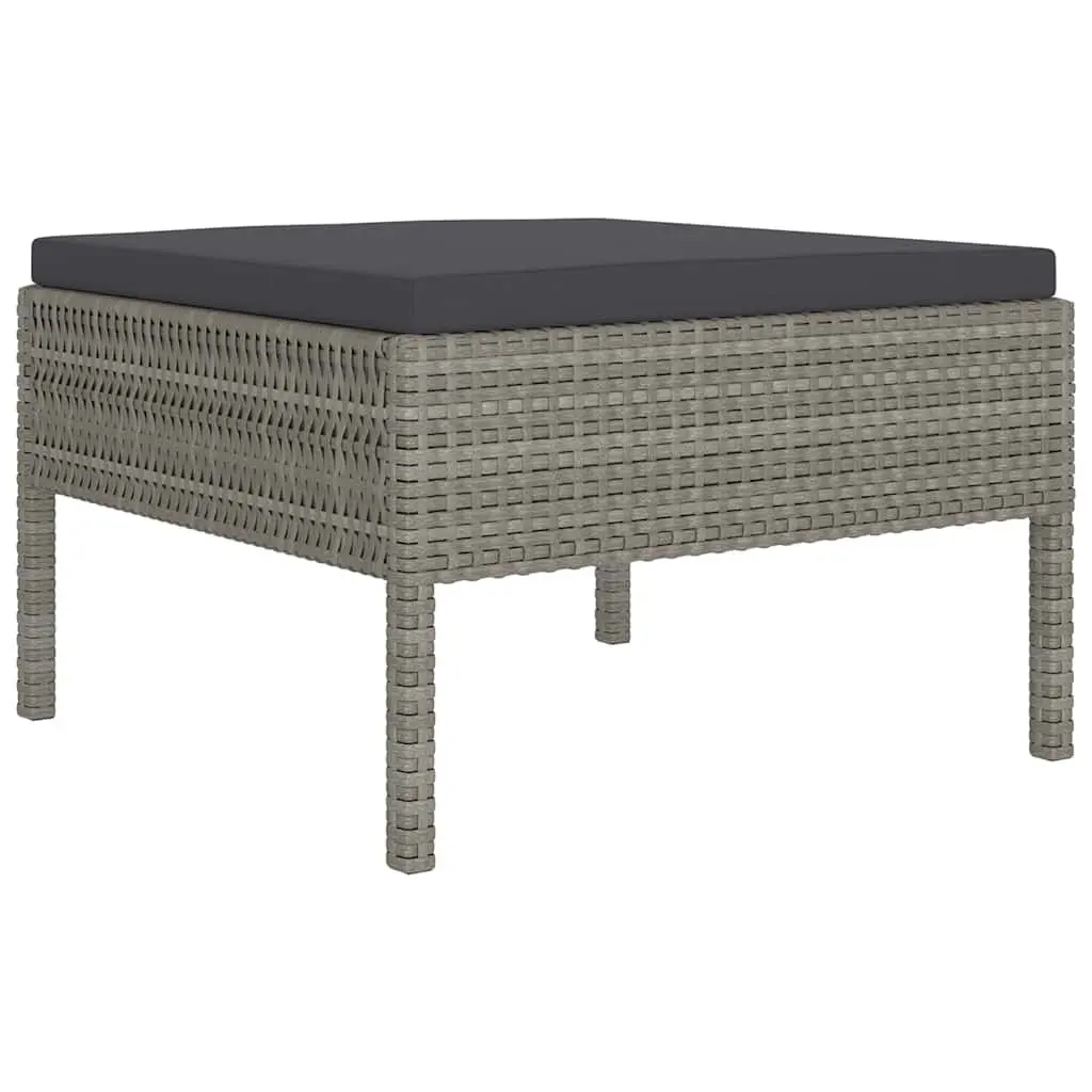 Garden Lounge Set 5 Piece Outdoor Furniture Patio Sectional with Cushions Grey
