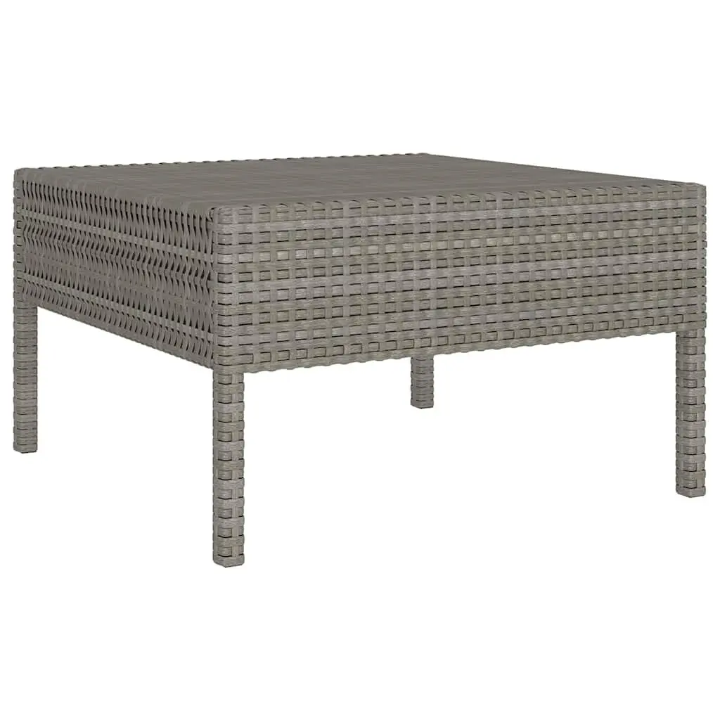 Garden Lounge Set 6 Piece Outdoor Furniture Poly Rattan Grey with Cushions Patio