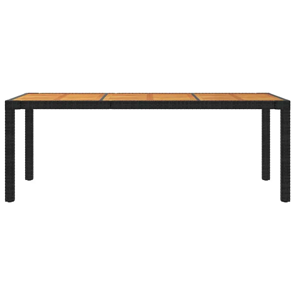 Outdoor Dining Set Black 9 Piece Garden Furniture with Cushions