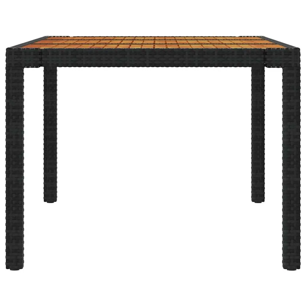 Outdoor Dining Set Black 9 Piece Garden Furniture with Cushions
