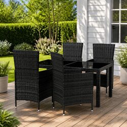 Compact and Stylish 5-Piece Outdoor Dining Set