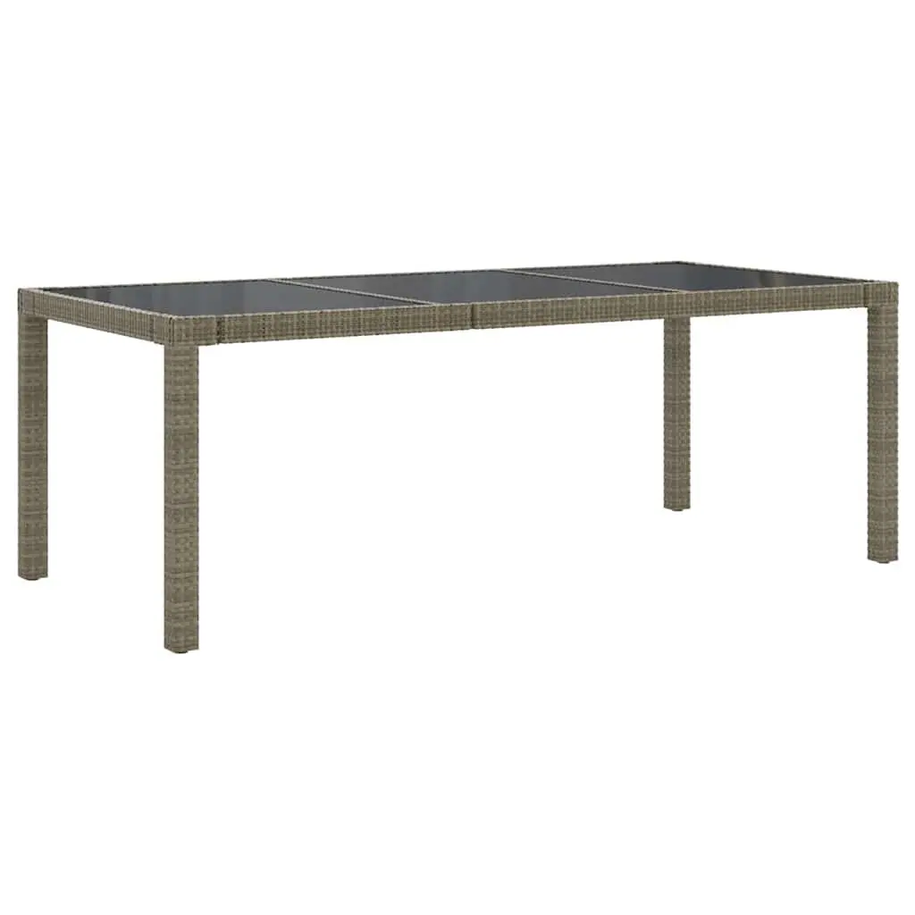 Outdoor Dining Set Grey 7 Piece Garden Furniture Poly Rattan with Cushions