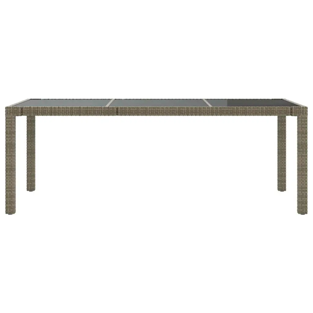 Outdoor Dining Set Grey 7 Piece Garden Furniture Poly Rattan with Cushions