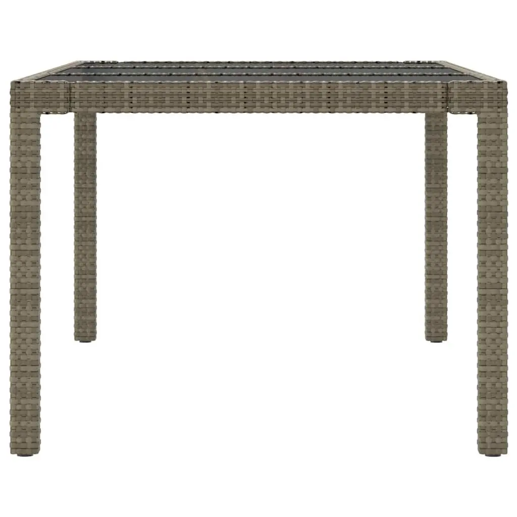 Outdoor Dining Set Grey 7 Piece Garden Furniture Poly Rattan with Cushions