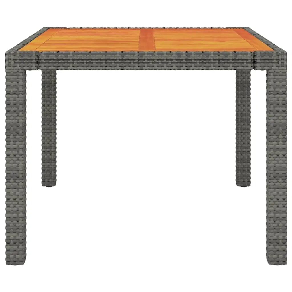 Outdoor Dining Set Grey 3 Piece Poly Rattan Garden Furniture with Cushions