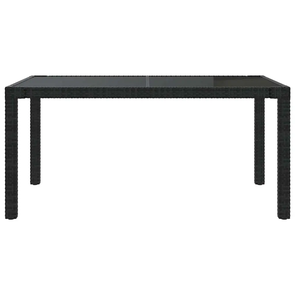Outdoor Dining Set Black 5 Piece Weather-Resistant PE Rattan with Cushions