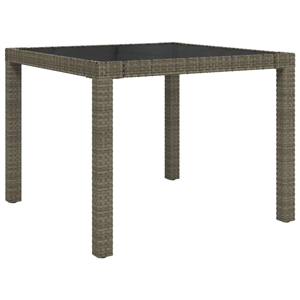 Outdoor Dining Set 5 Piece Poly Rattan Garden Furniture with Cushions Grey