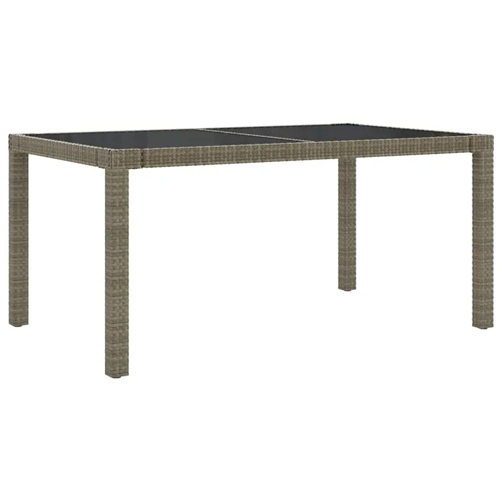 Outdoor Dining Set 5 Piece PE Rattan Garden Furniture Steel Frame Grey Cushions