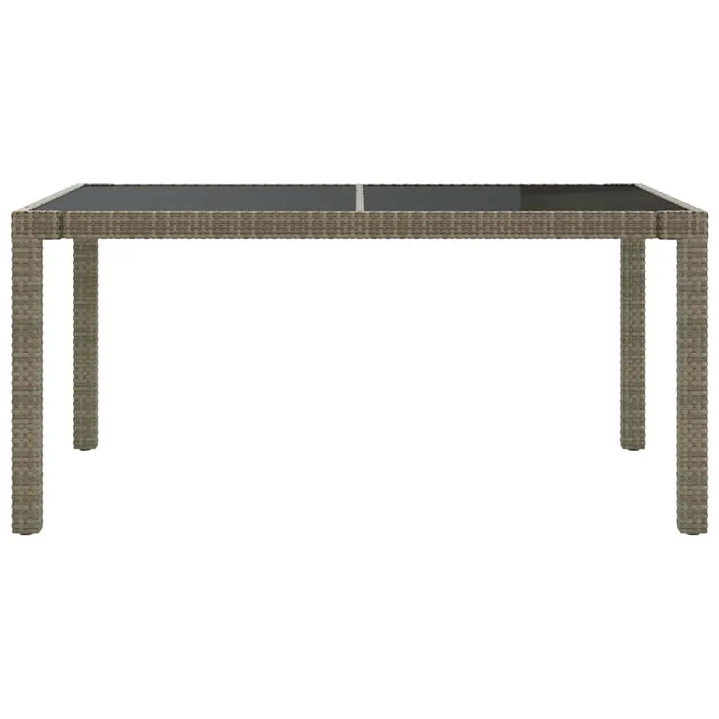 Outdoor Dining Set 5 Piece PE Rattan Garden Furniture Steel Frame Grey Cushions