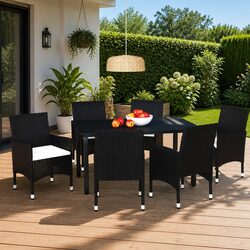 Compact 7 Piece Outdoor Dining Set with All Essentials