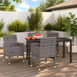 Compact 5 Piece Dining Set for Outdoor Enjoyment