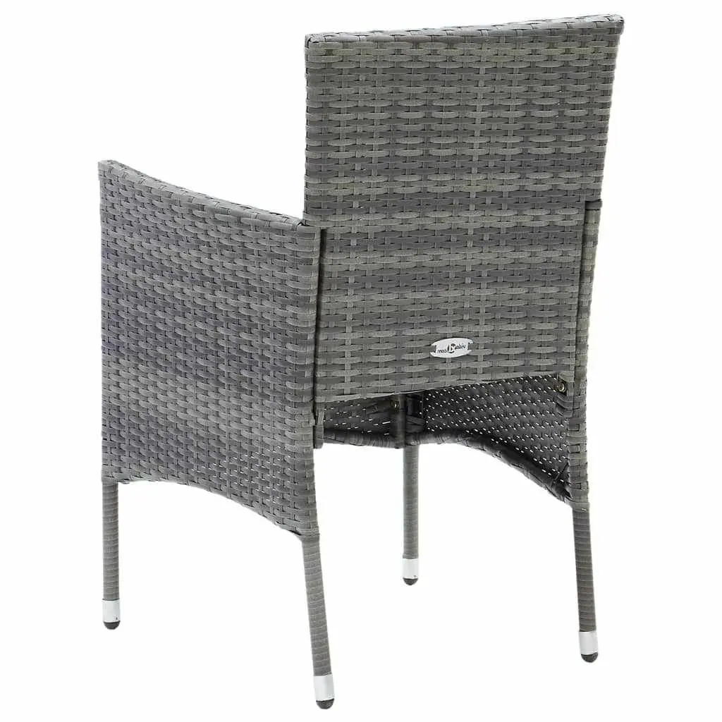 Garden Dining Set 7 Piece Outdoor Furniture Poly Rattan Table Chairs Cushions
