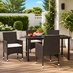 5 Piece Garden Dining Set - Compact and Comfortable Outdoor Furniture