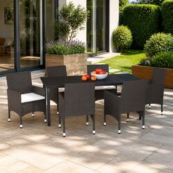 Compact 7 Piece Garden Dining Set for Outdoor Fun