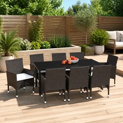 9 Piece Outdoor Dining Set: Stylish & Functional