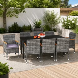 9 Piece Garden Dining Set: Durable and Stylish