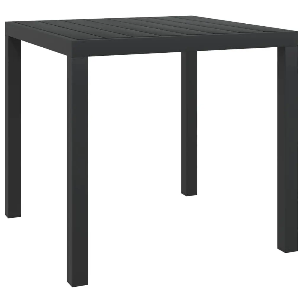 Outdoor Dining Set Black 3 Piece Garden Furniture PE Rattan Table and Chairs with Cushions