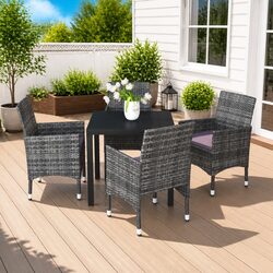Compact and Stylish 5 Piece Garden Dining Set