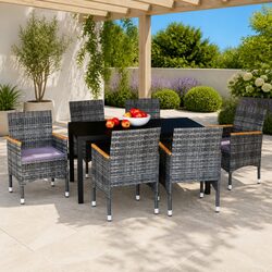 Stylish 7-Piece Garden Dining Set for Comfortable Seating