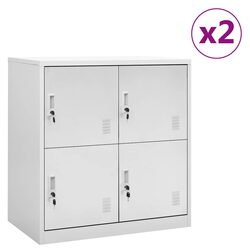Grey Steel Locker Cabinets - Modern and Durable Design