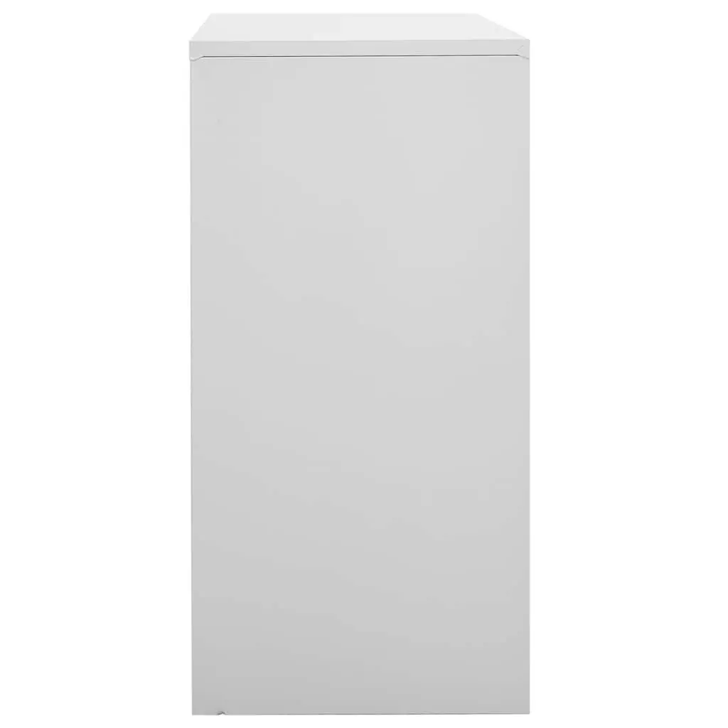 Locker Cabinet 2 Piece Set Grey Steel Storage Organiser Office School Bedroom