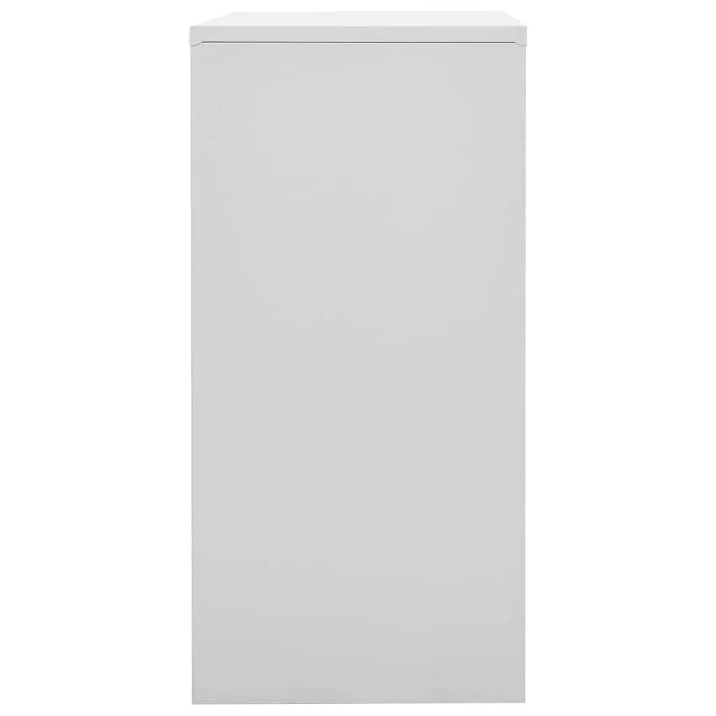 Storage Locker Cabinets Light Grey Blue 2 Piece Lockable Steel Organization