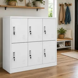 Compact 5 Piece Locker Cabinet Set for Storage