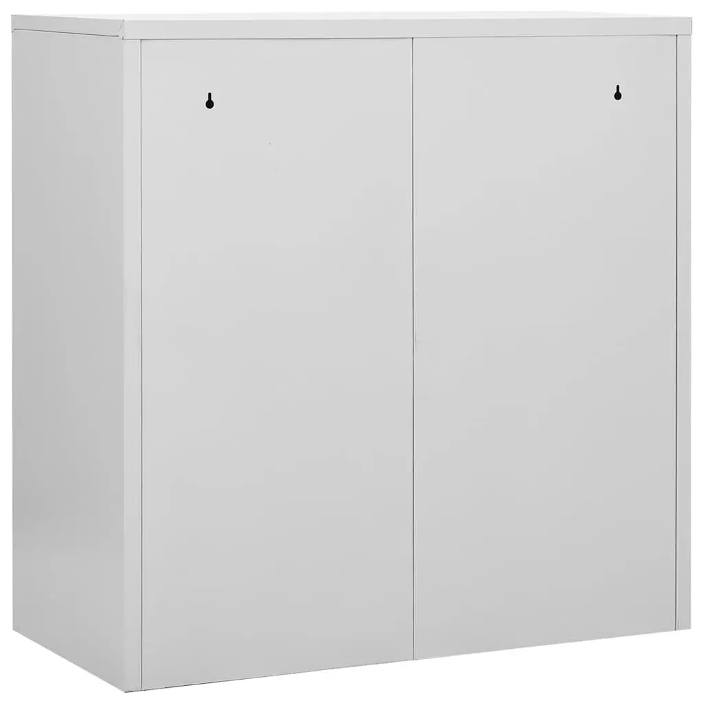 Locker Cabinet Set Light Grey and Blue 5 Piece Steel Lockable Storage Organiser