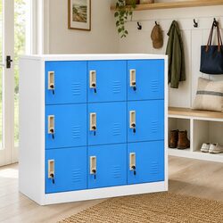 Concise 5-Piece Steel Storage Locker Cabinet Set