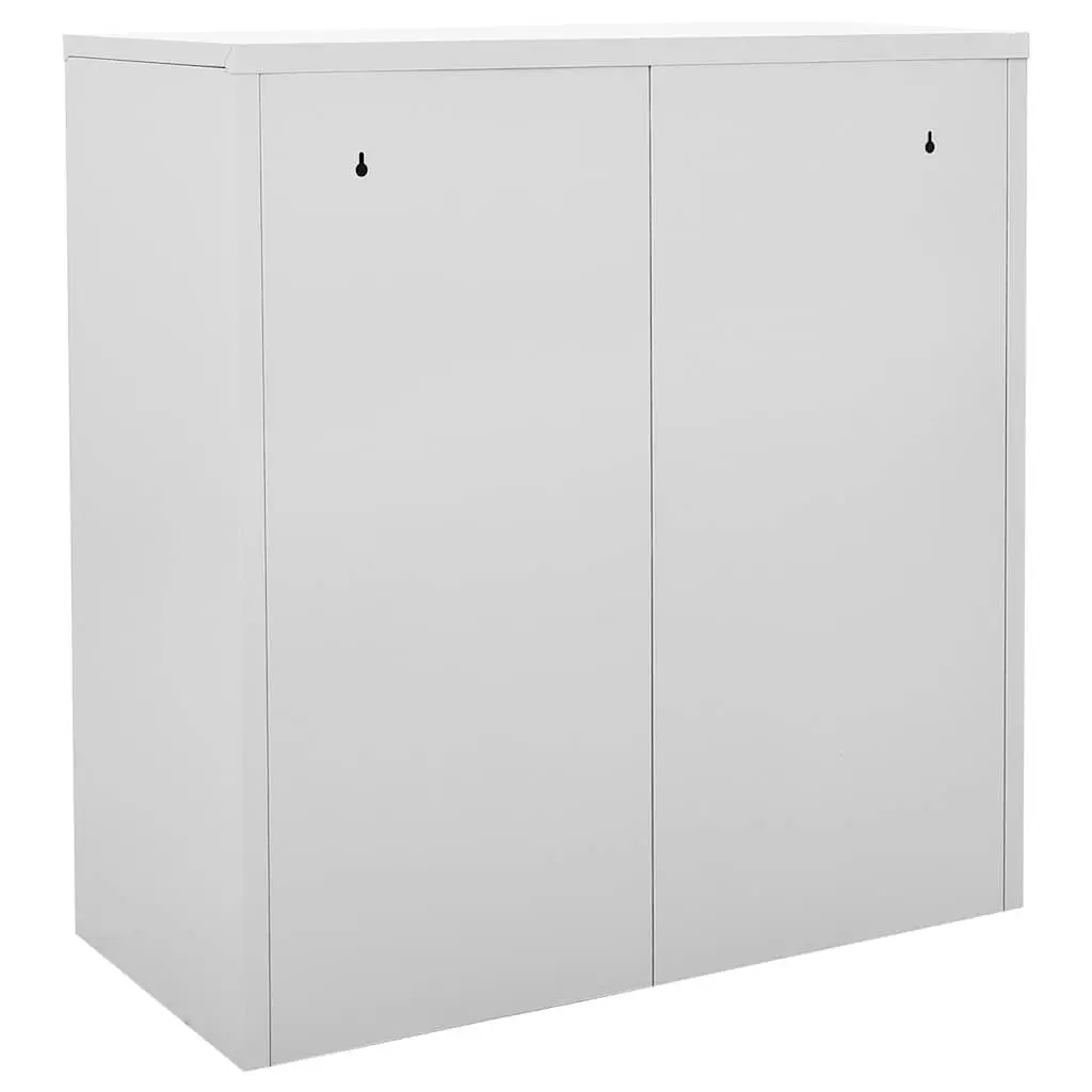 Storage Locker Cabinet Light Grey and Blue 5 Piece Steel Lockable Organiser