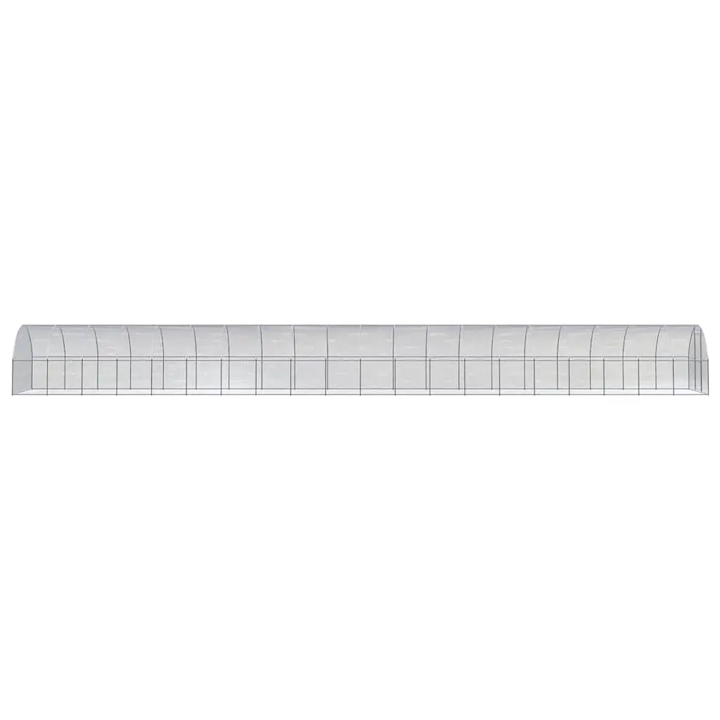 Outdoor Chicken Coop Run Enclosure Silver 3x20x2m Galvanised Steel Wire Mesh