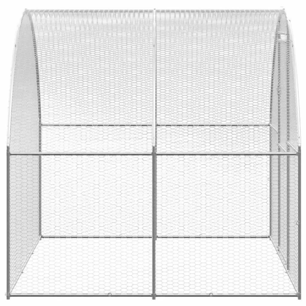 Outdoor Chicken Coop Silver 3x20x2m Galvanised Steel Poultry Run Enclosure