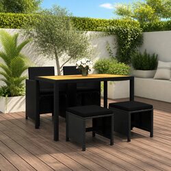 Compact 5 Piece Outdoor Garden Dining Set