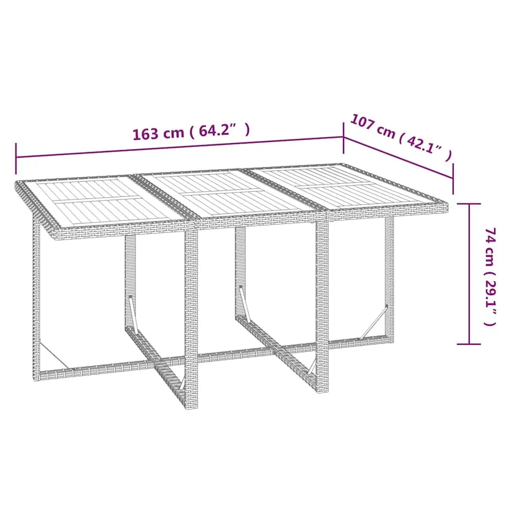 Garden Dining Set 11 Piece Outdoor Furniture PE Rattan Patio Table Chairs Beige