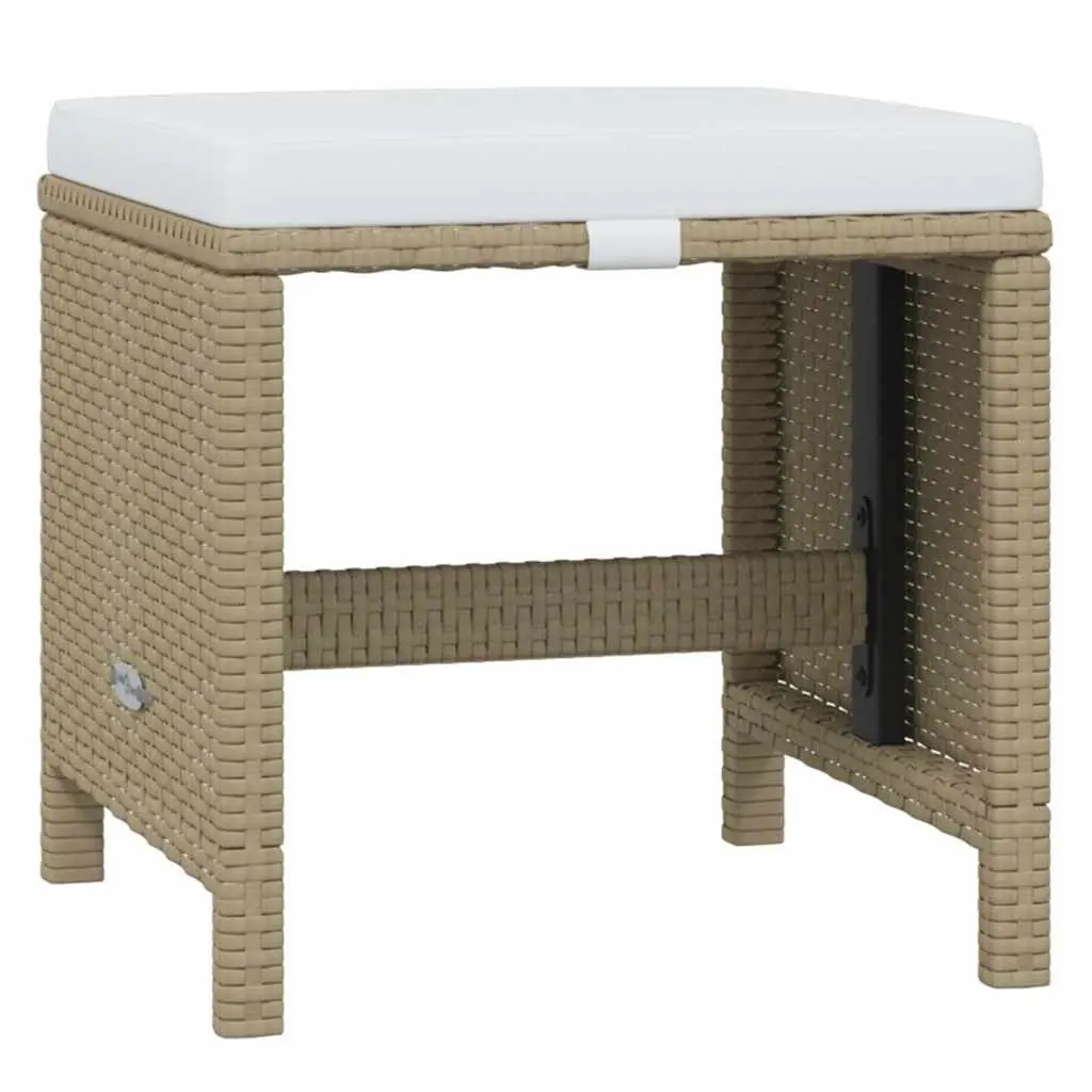 Garden Dining Set 11 Piece Outdoor Furniture Poly Rattan Beige Patio Table