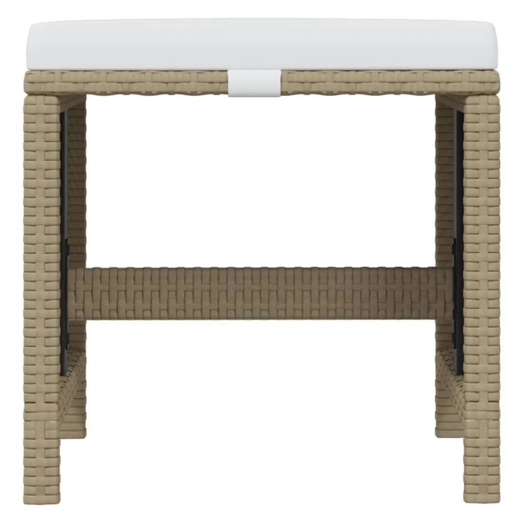Garden Dining Set 11 Piece Outdoor Furniture Poly Rattan Beige Patio Table