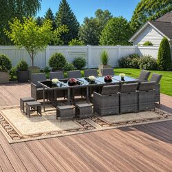 Compact and Stylish 15 Piece Garden Dining Set