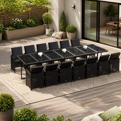 15-Piece Durable Garden Dining Set with Cushions