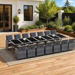 Compact and Durable 15-Piece Outdoor Dining Set