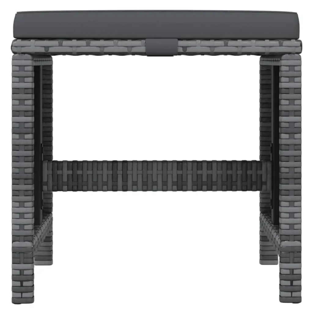 Garden Dining Set 19 Piece Poly Rattan Outdoor Furniture with Cushions Grey