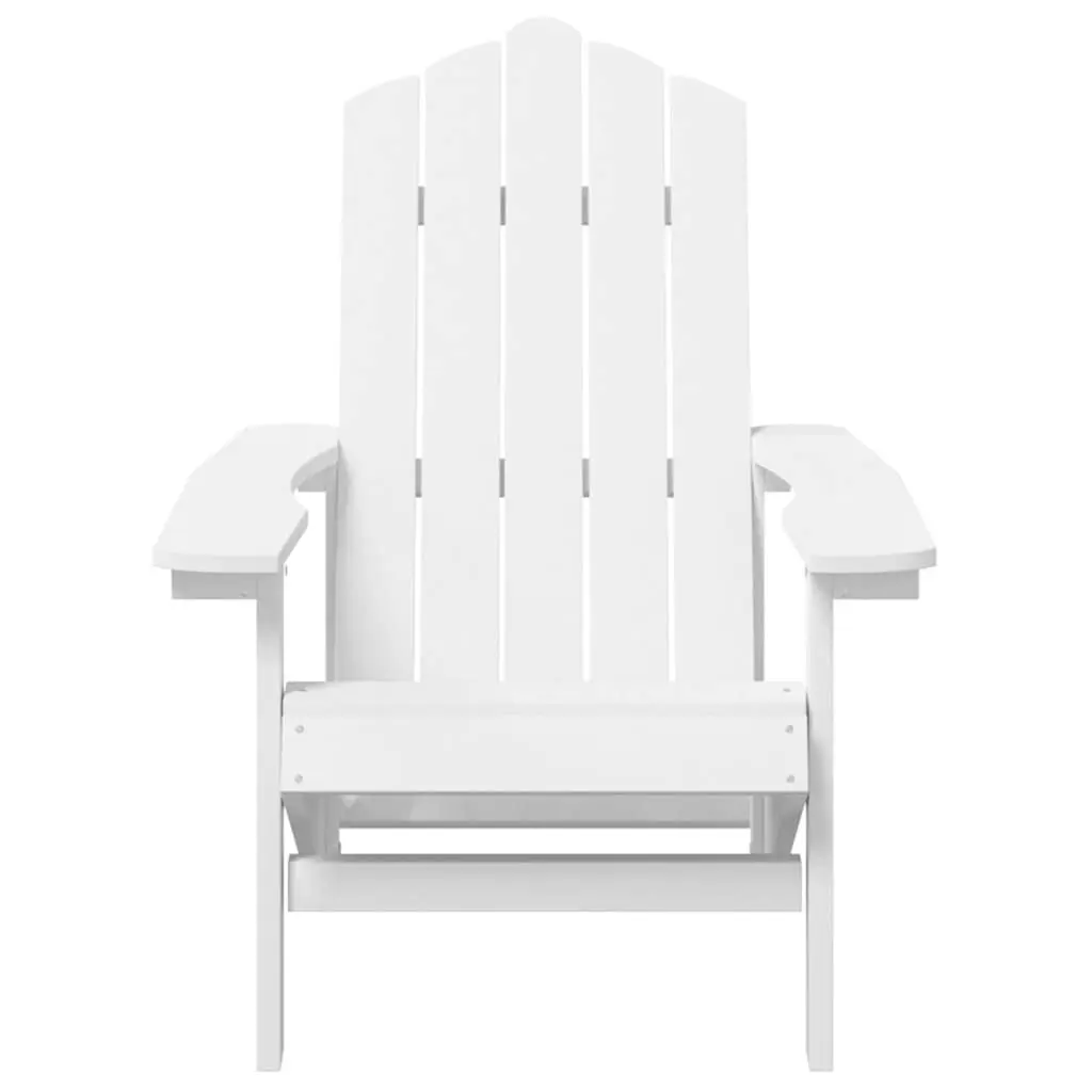 White Adirondack Chair with Table