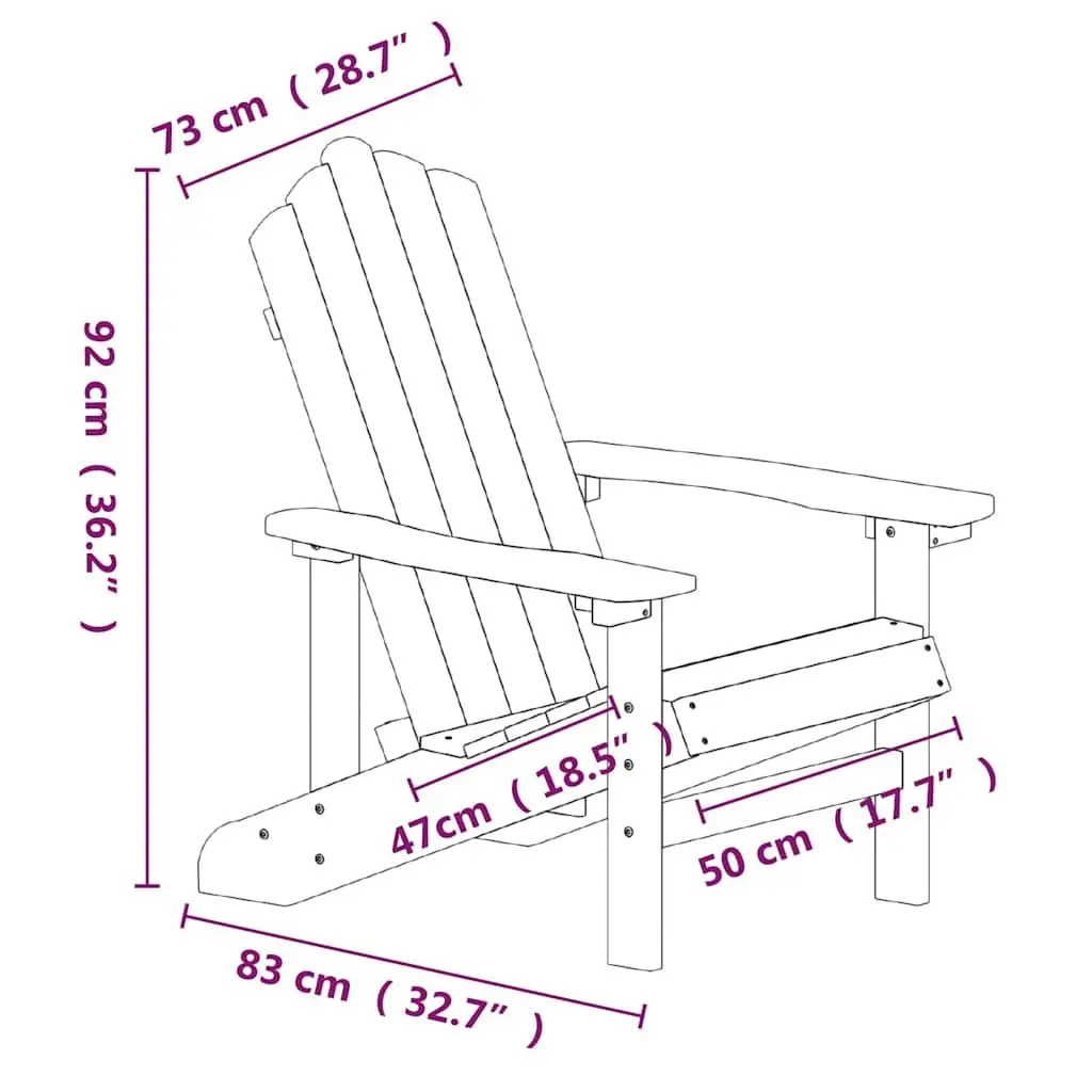 White Adirondack Chair with Table