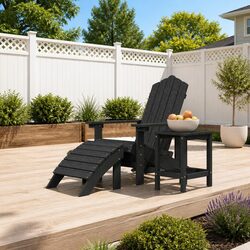 Compact Adirondack Chair Set for Outdoor Relaxation