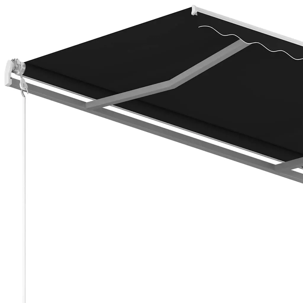Automatic Retractable Awning Anthracite 450x300cm UV and Water Resistant Adjustable Angle and Height