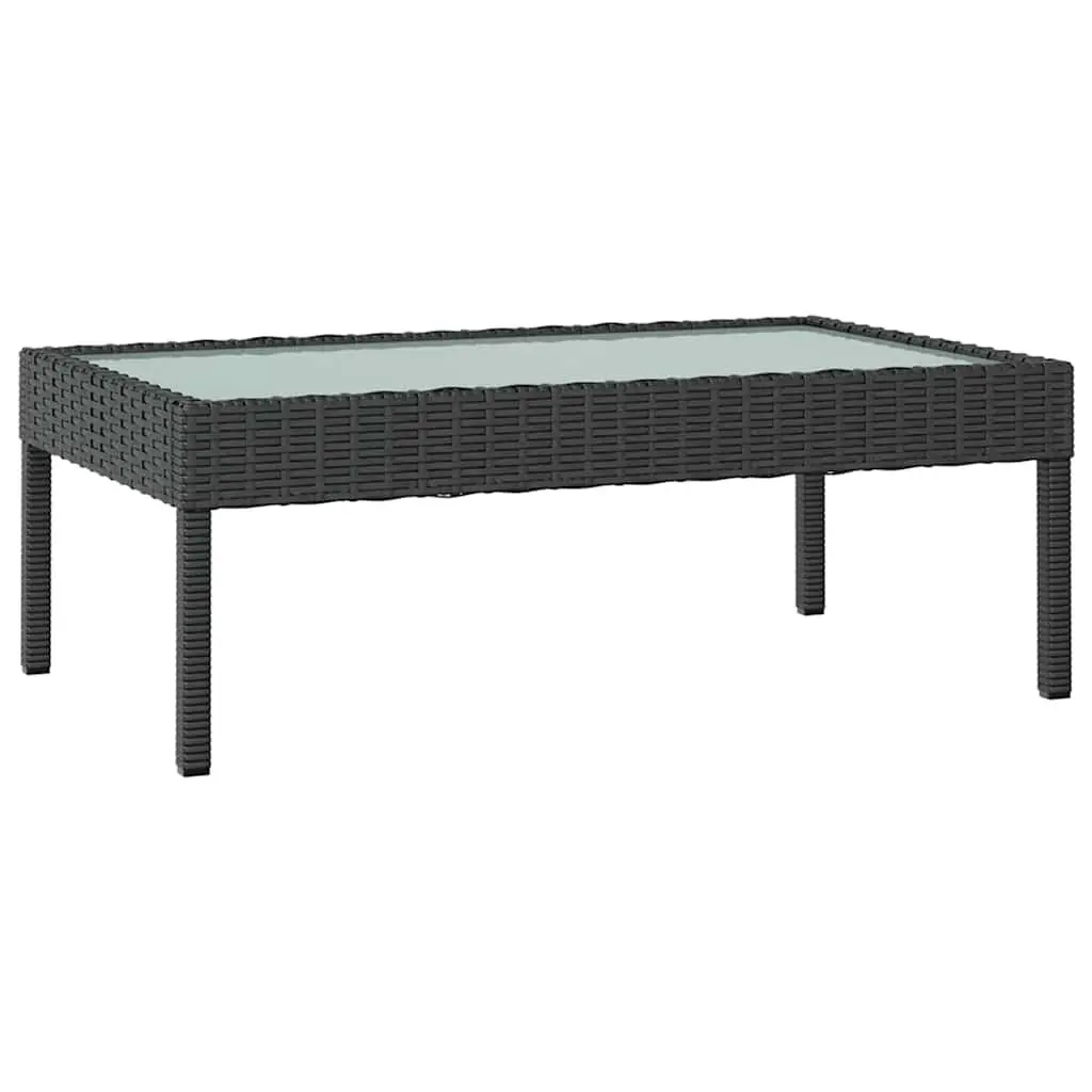 8 Piece Garden Lounge Set Black Poly Rattan Outdoor Furniture Patio Sofa with Cushions