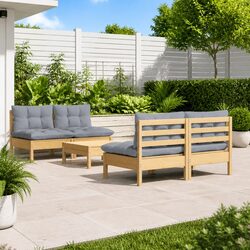 Compact and Stylish 5 Piece Garden Lounge Set